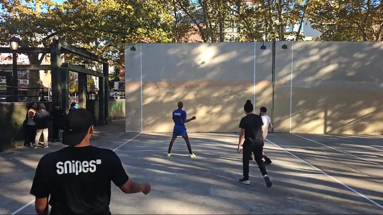 Grand Street Pk - Dboy & Nazir vs Dan P & Dave R  - Doubles Handball Filmed By Shena - 10.20.2024