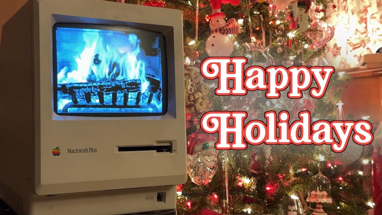 Mac Plus roasting on an open fire!
