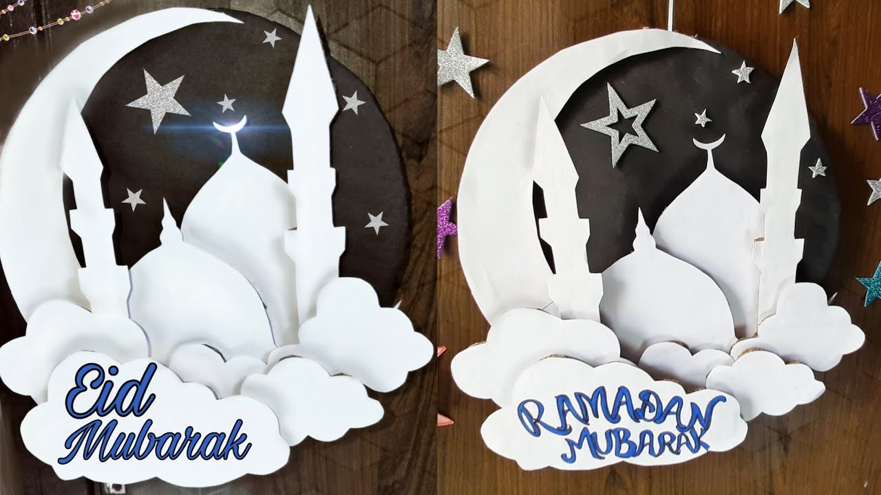 Ramadan / Eid decoration| Ramadan crafts with paper| Ramadan Mubarak /Eid Mubarak craft by NF Arts