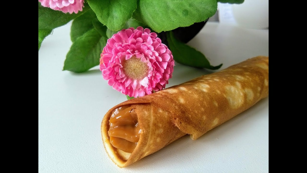 russische knusprige Waffelh&ouml;rnchen / -r&ouml;llchen ohne Waffeleisen! Rezept Waffeln aus der Pfanne.