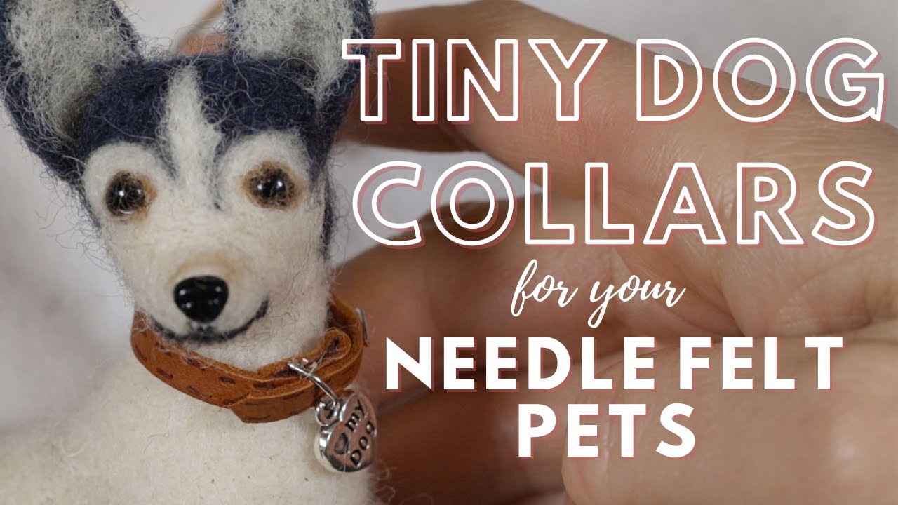 Jules makes a TINY dog collar | tiny collars for your needle felted pets