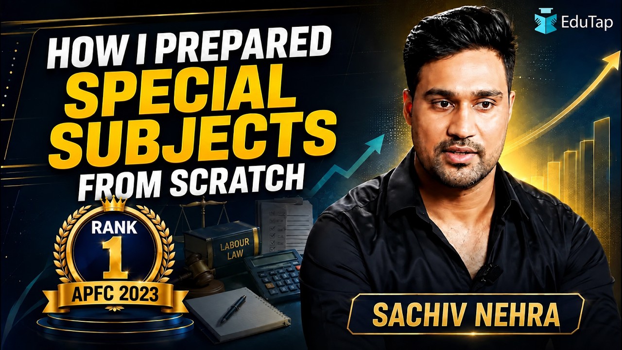 How UPSC EPFO APFC Rank 1, 2023 Prepared Special Subjects from Scratch
