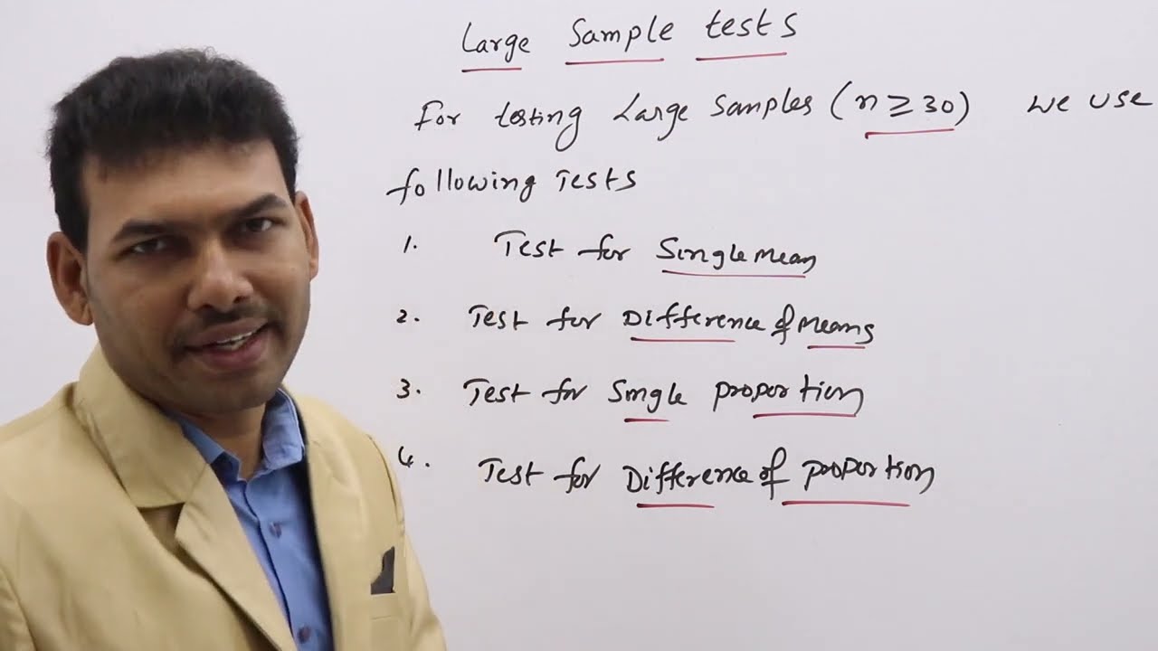 large sample tests single mean test@MATHS BY SRAVAN VATAMBEDU