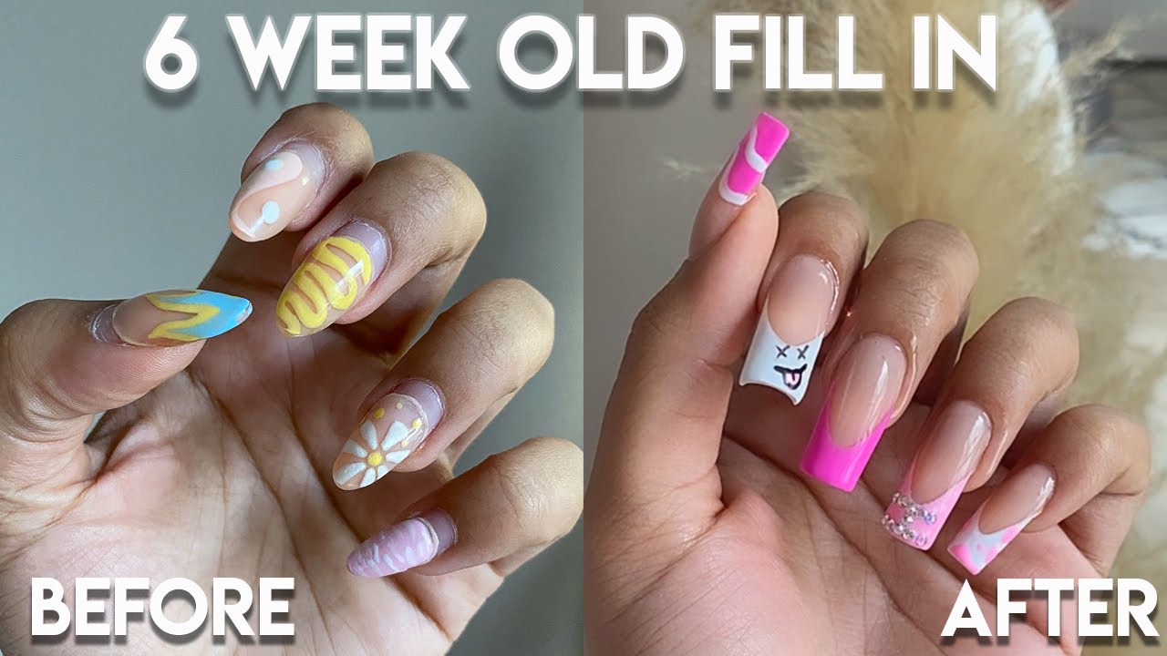 6 WEEK OLD FILL IN ON POLY GEL USING APRES GEL X | #BARBIE INSPIRED NAILS