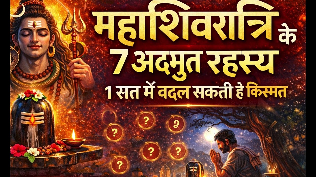 “आइए अब जानते हैं महाशिवरात्रि के 7 चमत्कारी अद्भुत रहस्य ।एक रात में बदल सकती है किस्मत।🔥🙏👍🔔🔔