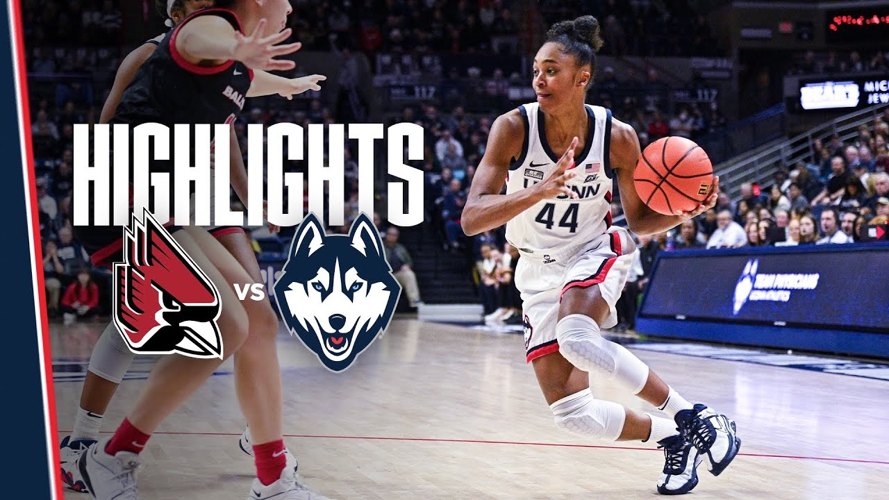 ГЛАВНЫЕ МОМЕНТЫ | Женская баскетбольная команда UConn против Ball State