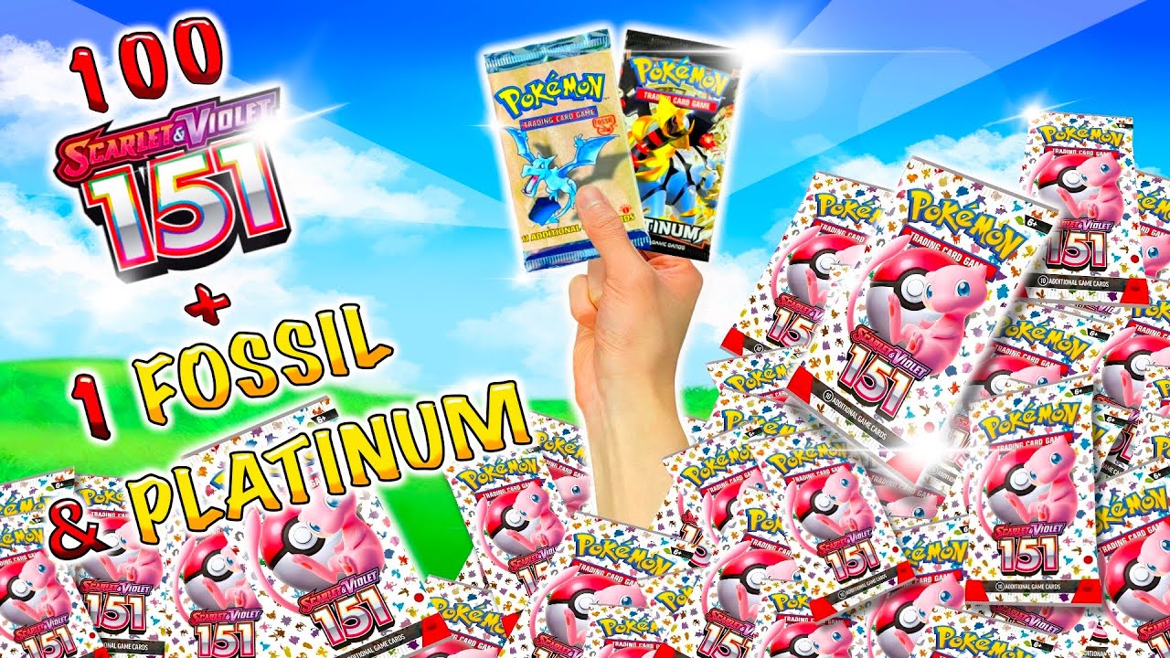 I Opened 100 151 PACKS + 1 Fossil and Platinum! (500 Subscriber Special)