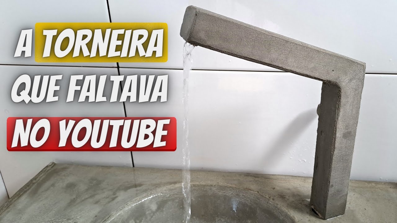 TORNEIRA DE CIMENTO - a invenção que faltava para completar a decoração rústica / industrial