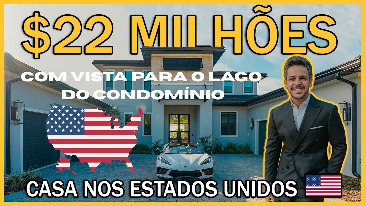 COMO É UMA CASA DE ALTO LUXO EM ORLANDO - FLÓRIDA - COM VISTA PARA O LAGO - VIDEO INÉDITO