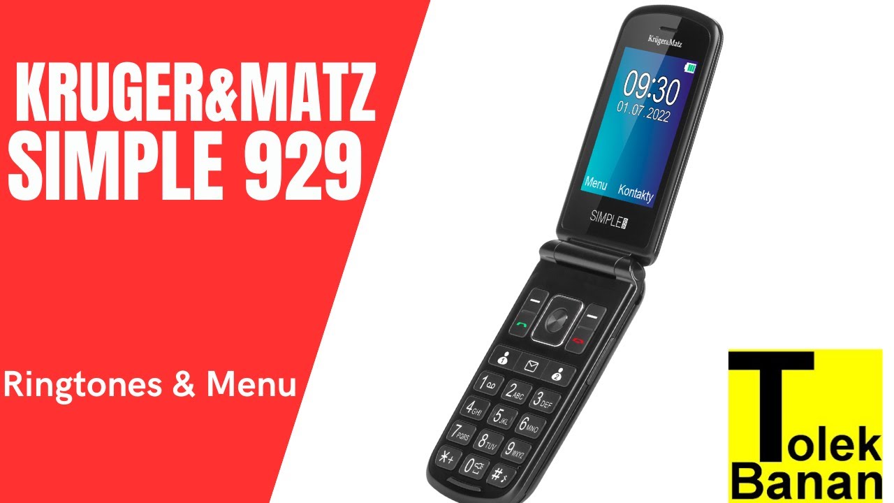 Kruger&Matz Simple 929 - Unboxing / Menu & Ringtones / Dzwonki  - Classic Phone