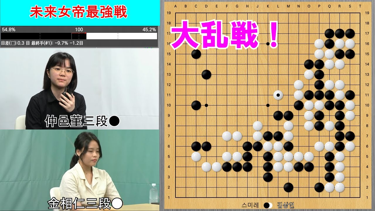 【未来女帝最強戦】仲邑菫三段VS金相仁三段　16強戦
