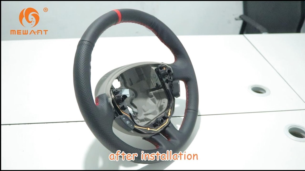 MEWANT --- for Renault Clio 3 2005-2013 Car Steering Wheel Cover Installations