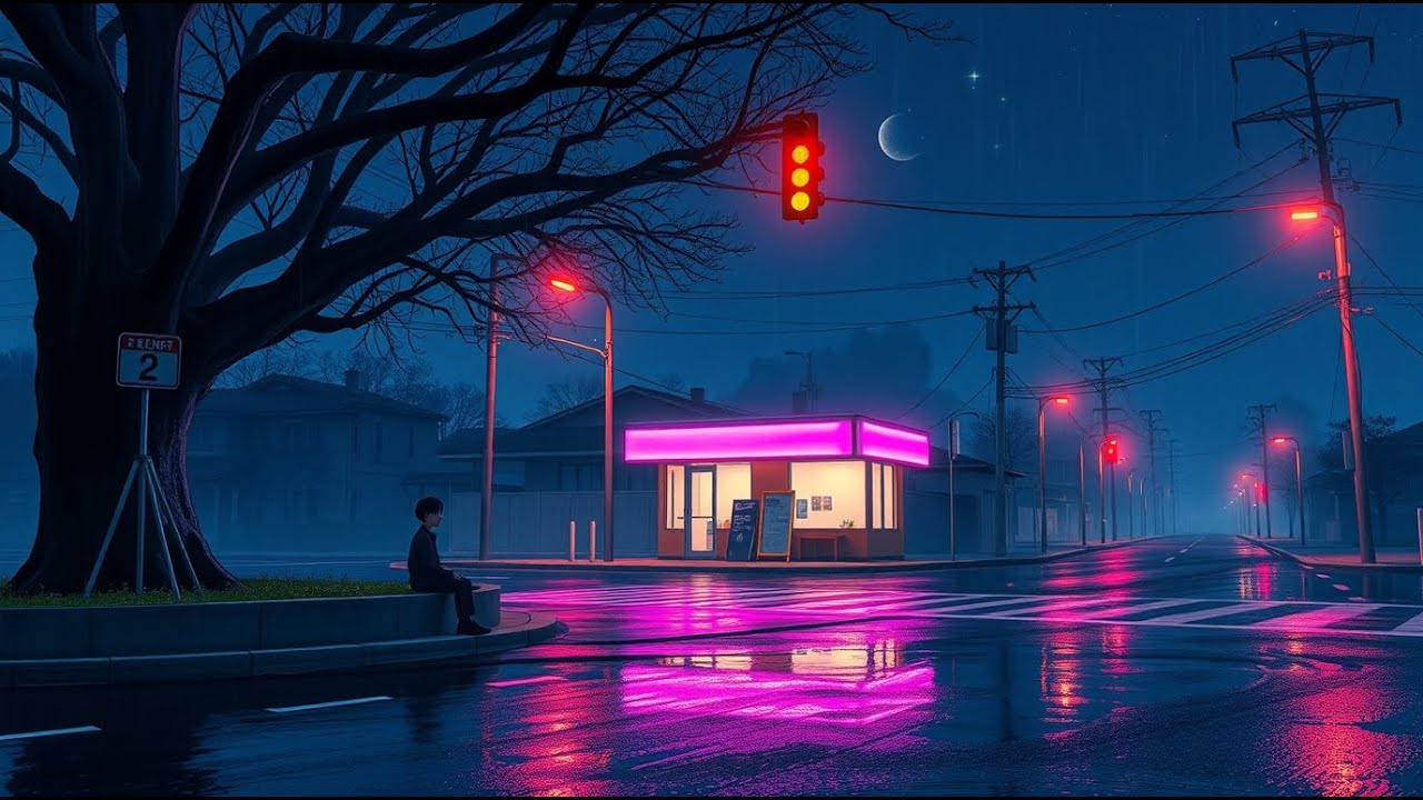 A Lonely Japanese Night Wrapped in Soft Rain 🌙 Lofi for Sleep & Peace