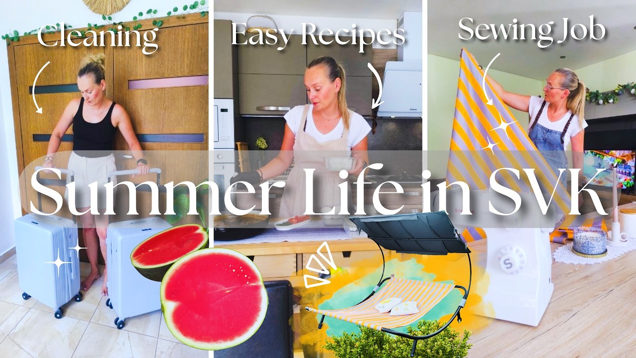 Post Vacay Summer Life in Slovakia 🇸🇰 | inTHEmiddle of a Sewing Project | Empty fridge Tesco Haul 🛒