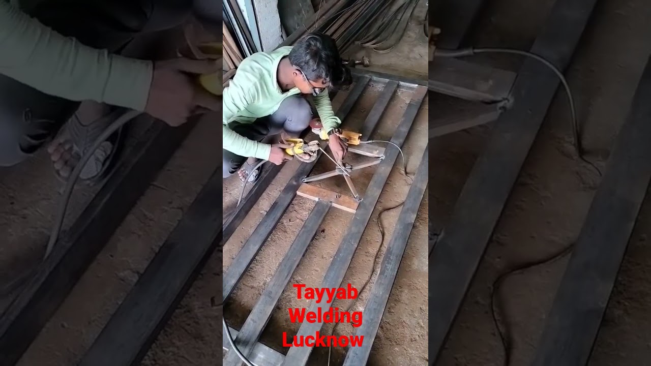 How to make iron ralling simple design.#railing #welding #iron #short #tayyab #irongate