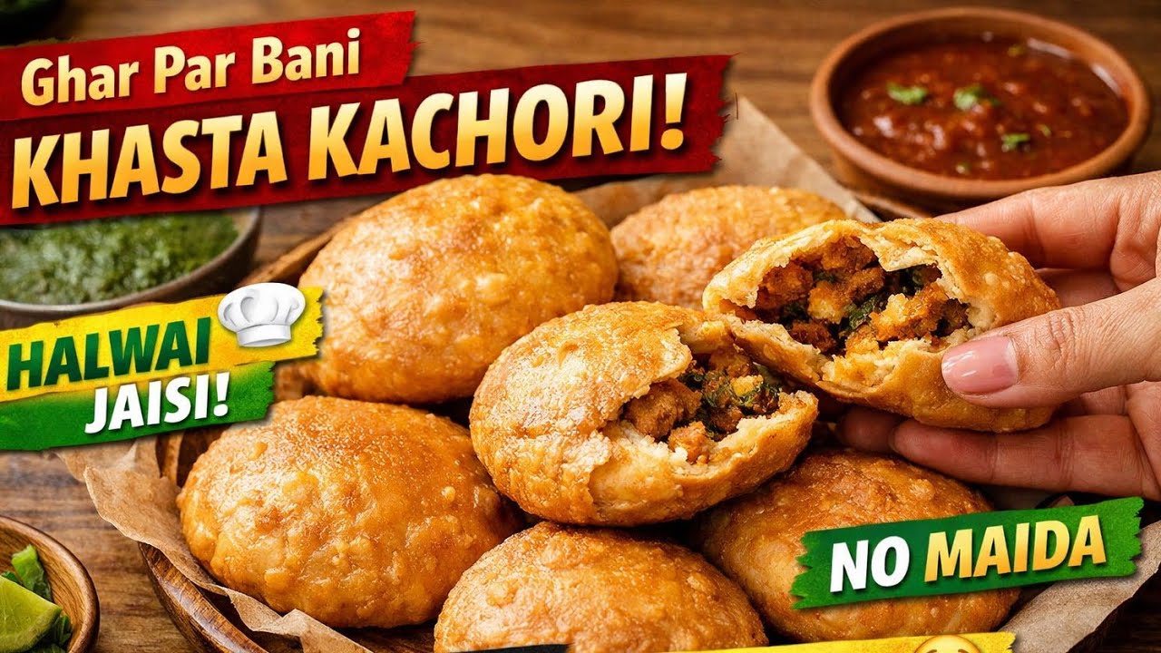 Ghar Par Bani Aate Ki Khasta Kachori | Bilkul Halwai Jaisi | Easy Step-by-Step Recipe