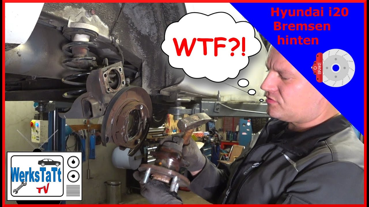 ►Hyundai i20◄ Bremsen hinten wechseln - Kombibremse! [Replace rear Brakes] ◢WERKSTATT-TV◣