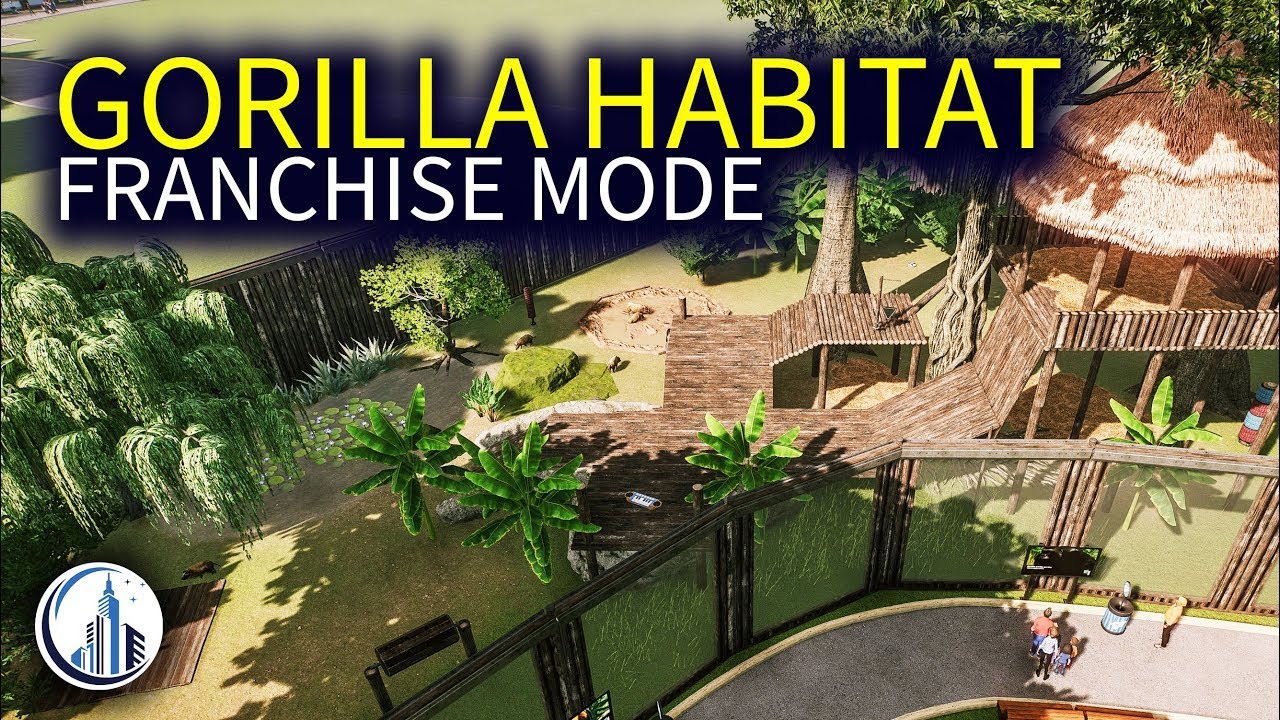 Awesome New Gorilla Habitat In Planet Zoo Franchise Mode