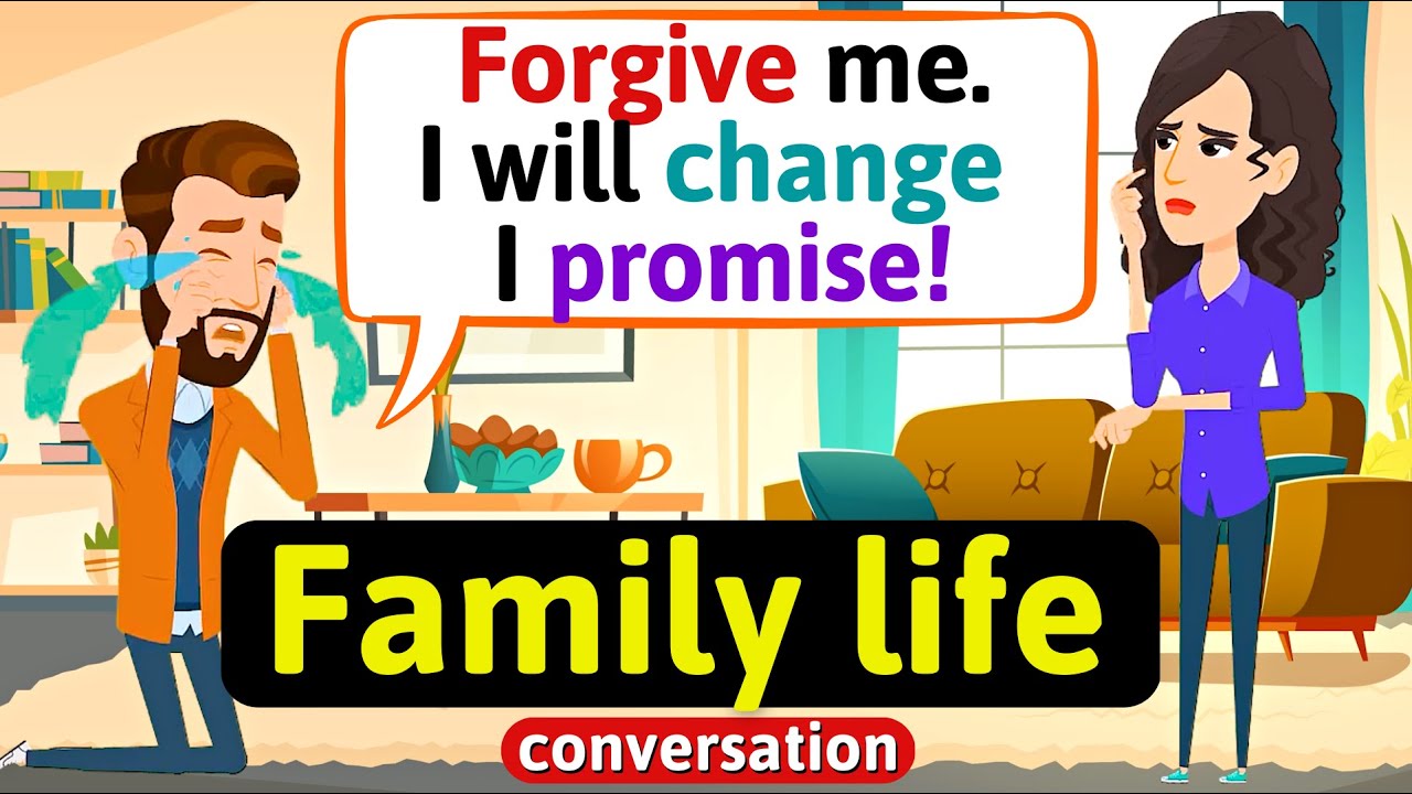 Family life conversation (Jealous husband) English Conversation Practice