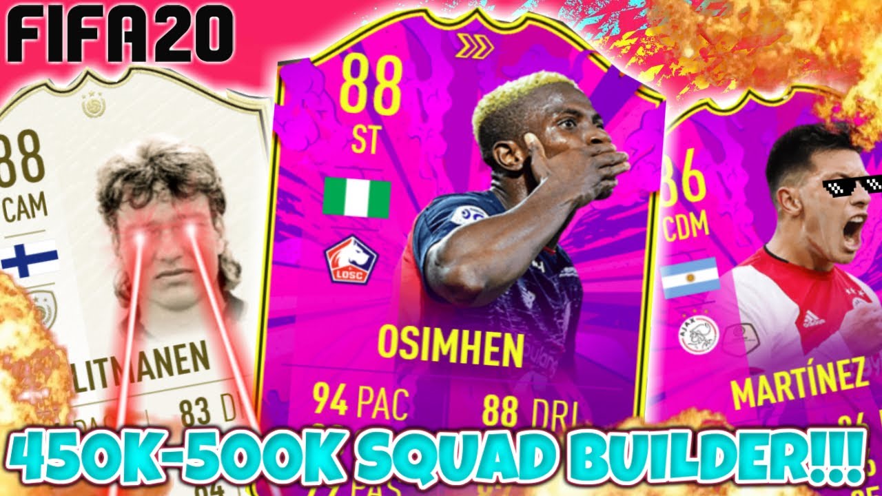 AMAZING 450K-500K HYBRID SQUAD BUILDER FIFA 20!!!