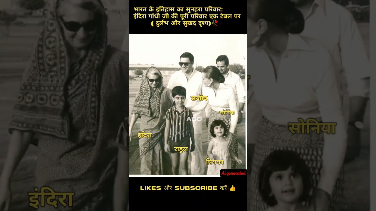 Indira Gandhi's entire family together