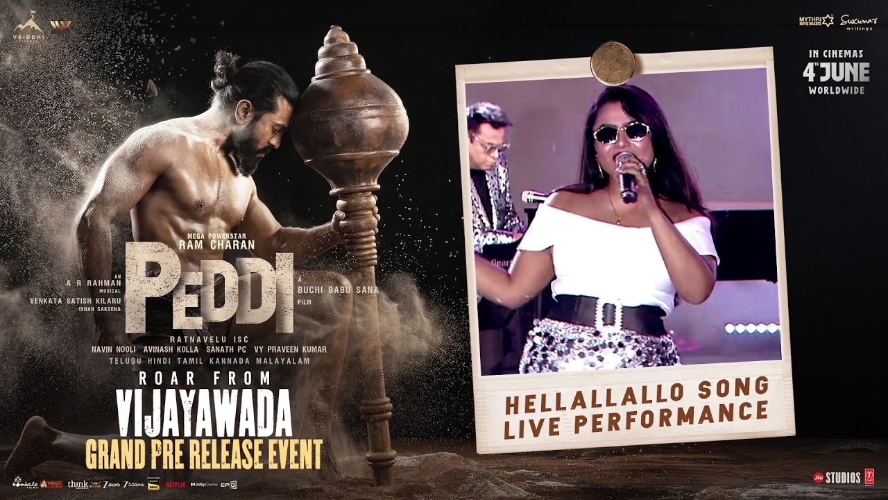Hellallallo Song Live Performance | PEDDI Pre Release Event | Ram Charan | Buchi Babu | A R Rahman