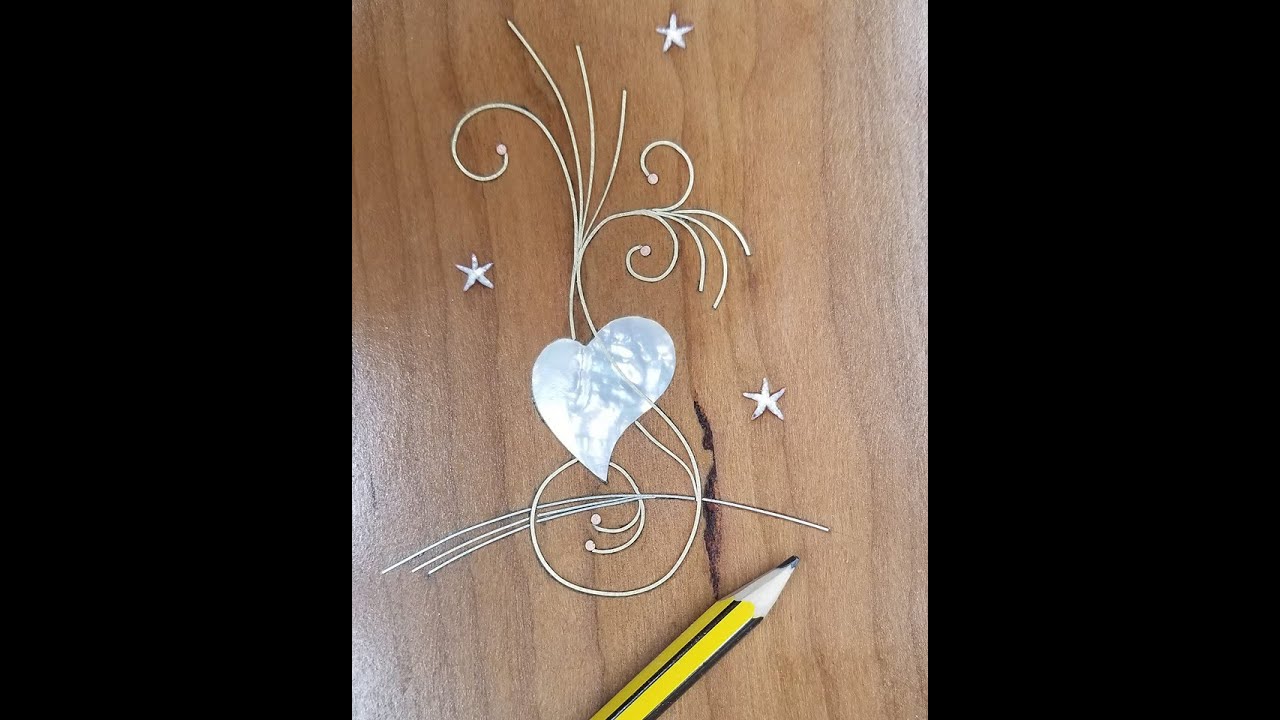 Silver wire filigree inlay