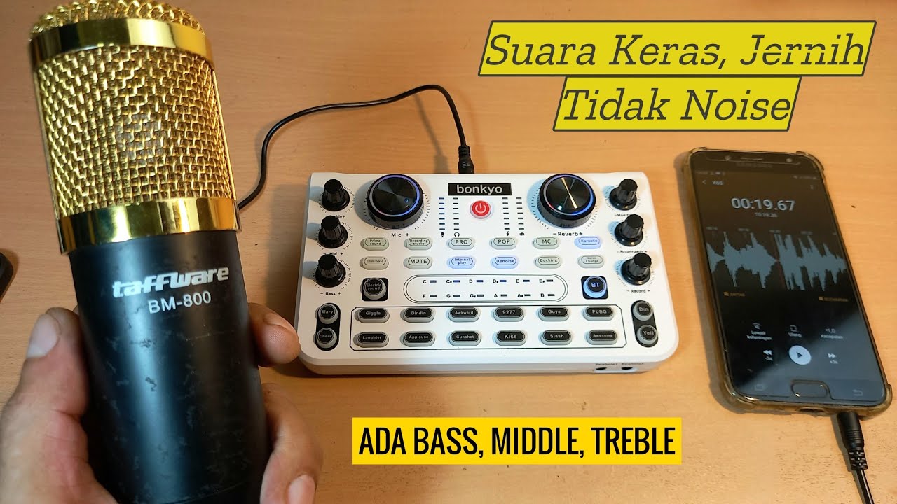 Cara Menggunakan Sound Card X60 (S6) + Mic BM-800 Untuk Recording & Live di HP / PC