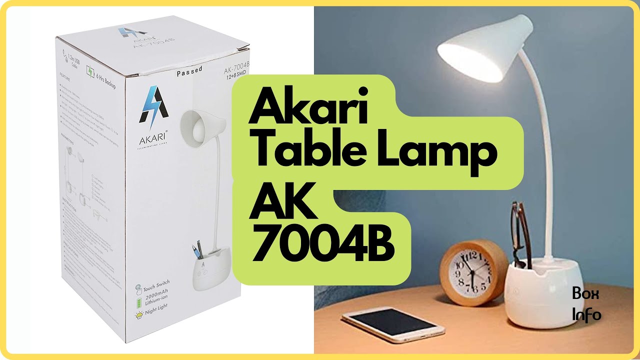 Akari table lamp   AK 7004B white #Boxinfo