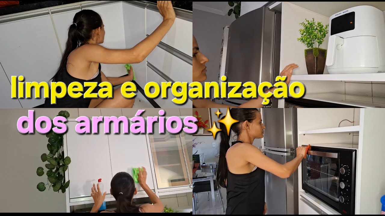 FAXINA COMPLETA NOS ARMÁRIOS DA COZINHA 🧽✨ | Organização, Limpeza Profunda e Rotina de Dona de Casa