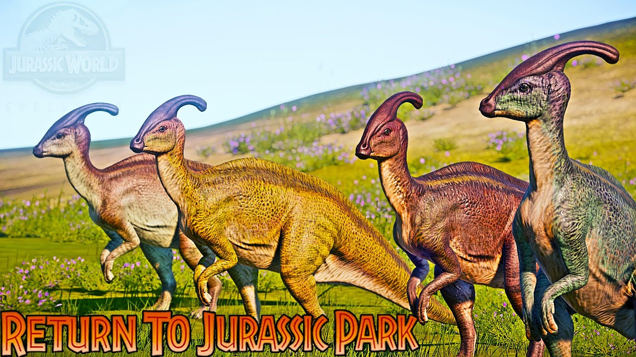 Return To Jurassic Park DLC Parasaurolophus all new skins and patterns - Jurassic World Evolution