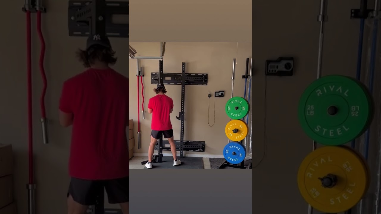 Space-Saving Folding Squat Rack!