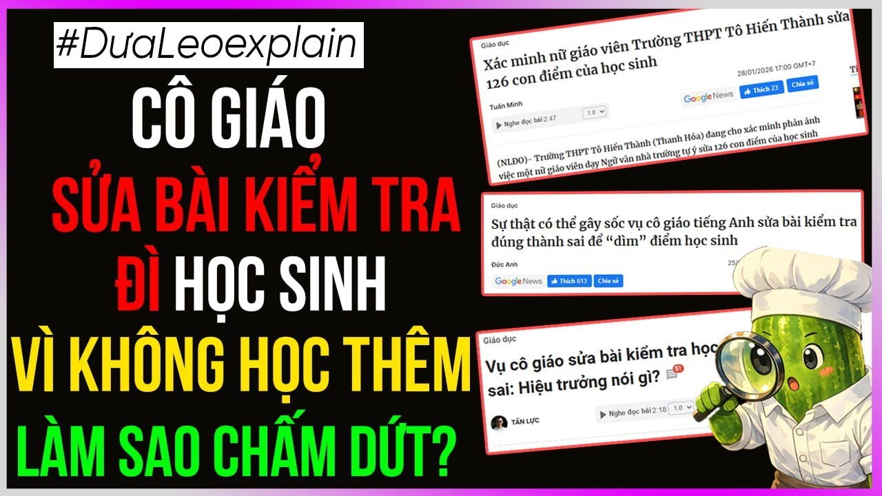 Cô giáo sửa bài kiểm tra, đì học sinh - Làm sao CHẤM DỨT? [Dưa Leo DBTT]
