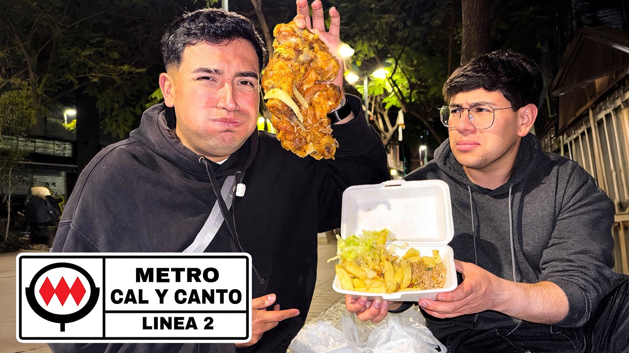 Probé la COMIDA CALLEJERA del METRO CAL Y CANTO 🚇