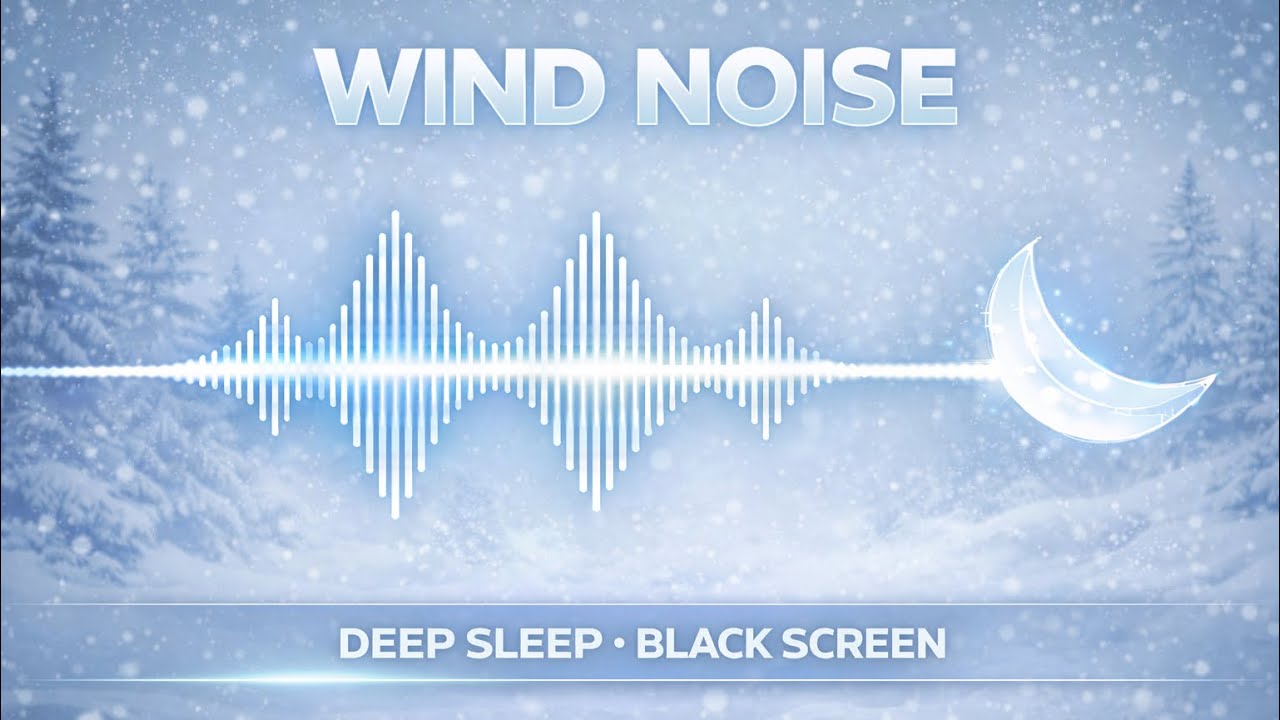 8 Hours Steady Wind Noise 🌙 Black Screen for Sleep & Focus