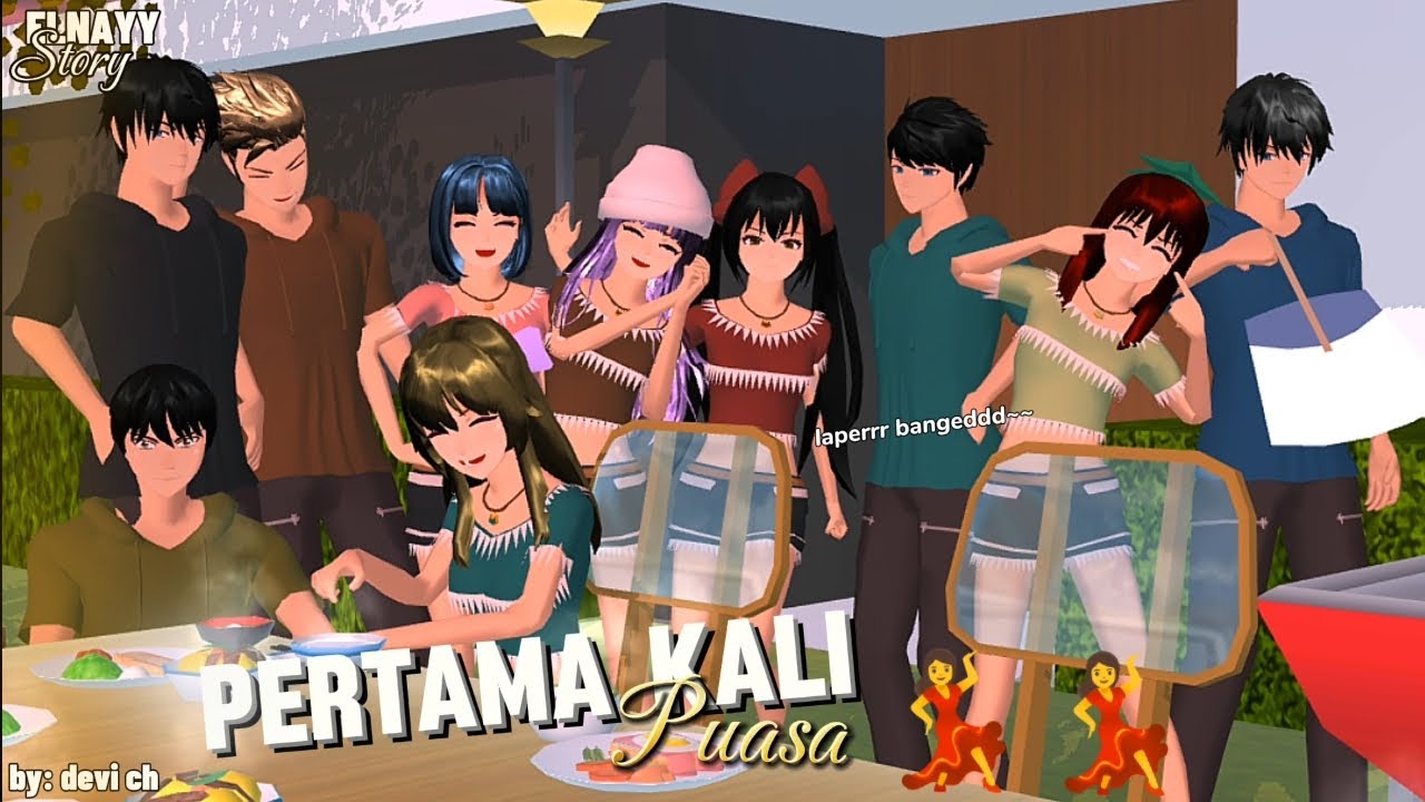 ELNAYY #21 [PERTAMA KALI PUASA💃💃]||SAKURA SCHOOL SIMULATOR||