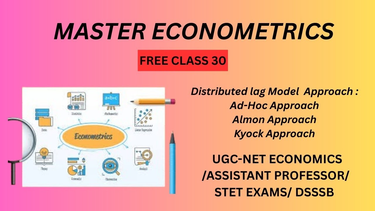 FREE ECONOMETRICS CLASS 30: Approches to distributed Lag Model 