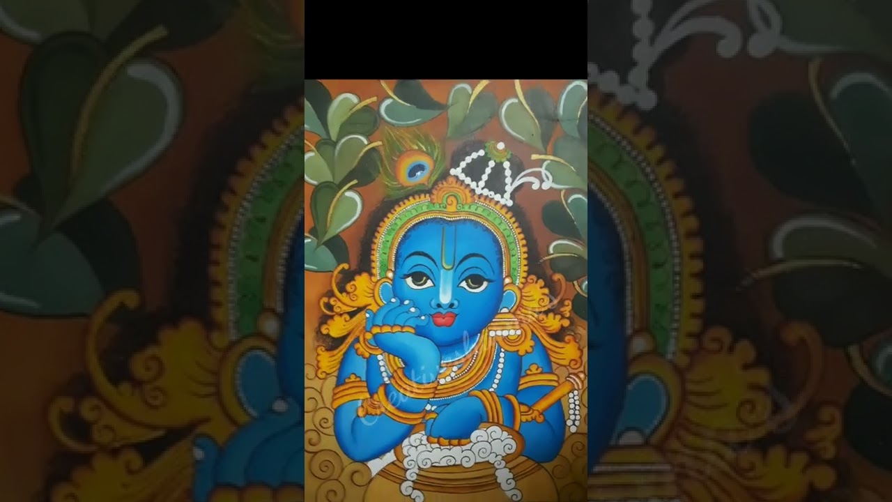 krishna#kerala mural painting#kanhacanvas painting#Creativesharma's online class avaliable #drawing