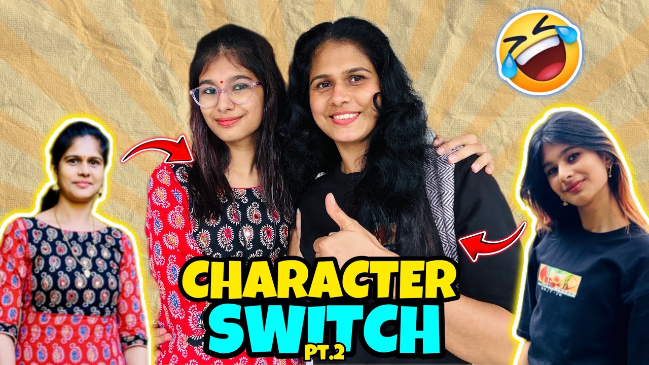 CHARACTER SWITCH CHALLENGE WITH AMMA 🤣 | part 2🎭 | thejathangu😉