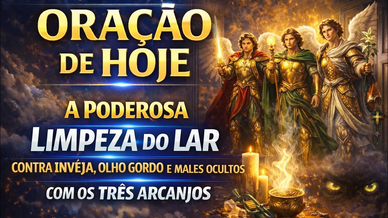 ORAÇÃO DE HOJE: PODEROSA LIMPEZA DO LAR COM OS TRÊS ARCANJOS | TERÇO 🙏✨️