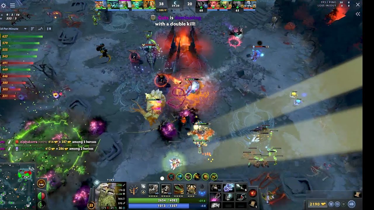 Tiny pos 4. Rampage. Dota 2 gameplay