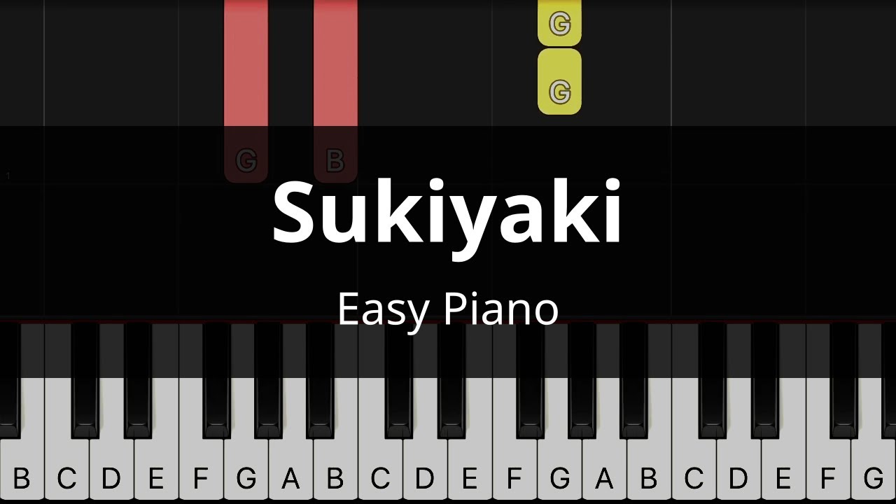 Sukiyaki (Kyu Sakamoto) - Easy piano tutorial