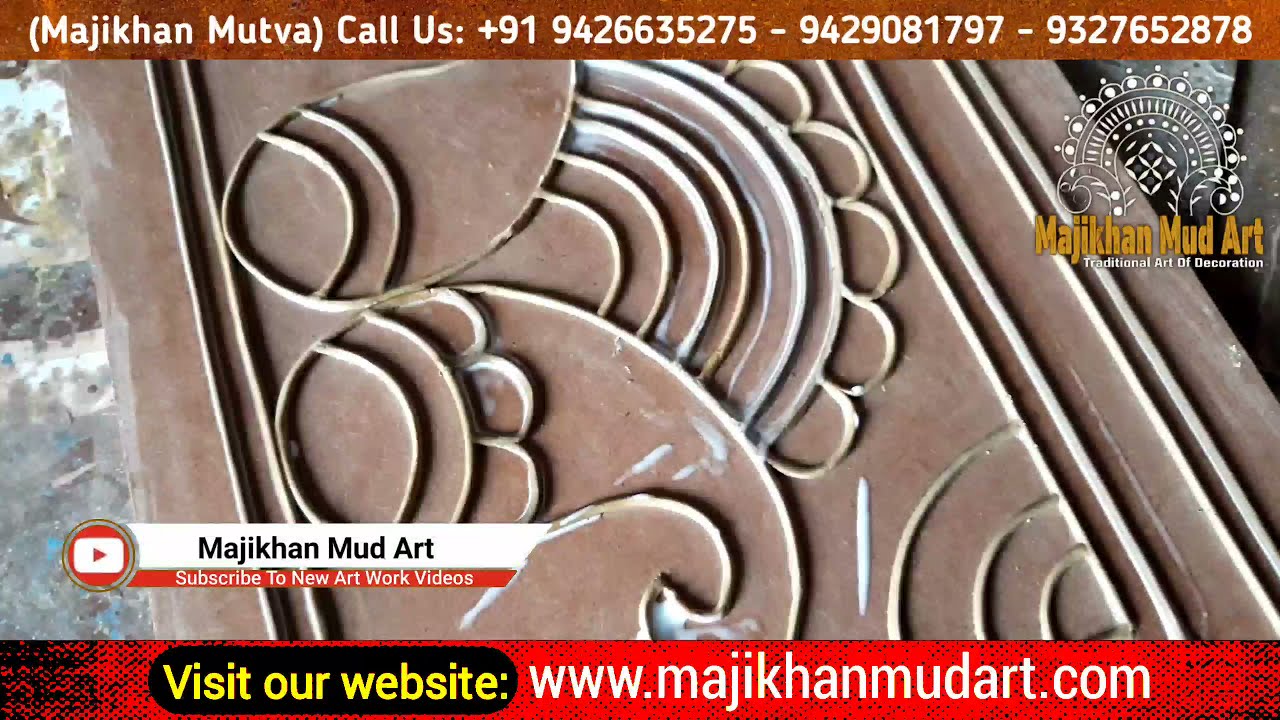 Diy Lippan Art On MDF with CLay work | Gujarati Kutch Lippan Work | Mud & Mirror Art work