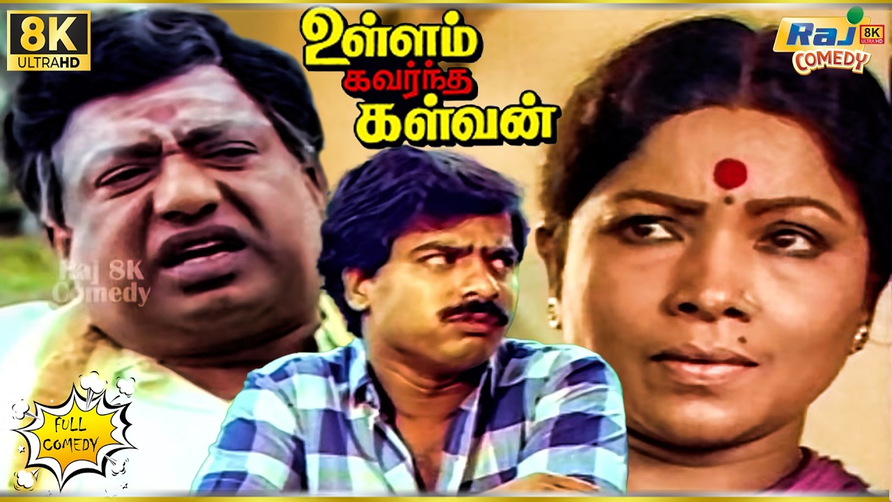 Ullam Kavarntha Kalvan Movie 8K Full Comedy | Pandiarajan | V.K. Ramasamy | Manorama | Raj 8k Comedy