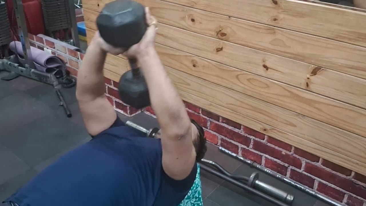Dumbbell Chest Pullover, Set Four, Targeting 8 to 10 Reps  #gym #chestworkout workout #motivational 