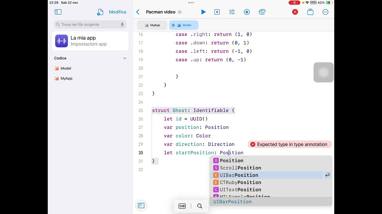 CREIAMO UN GIOCO SU SWIFT PLAYGROUND, PACMAN  EP1