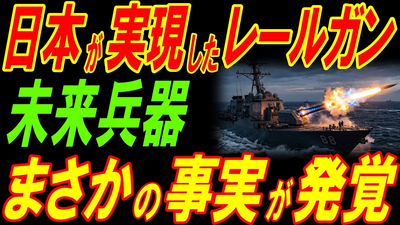 日本が実現した未来兵器レールガン！まさかの新事実が発覚！