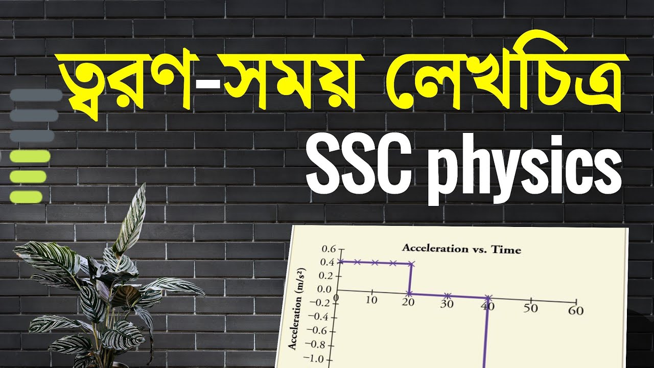 ত্বরণ-সময় লেখচিত্র || বেগ-সময় লেখচিত্র || ssc physics ||