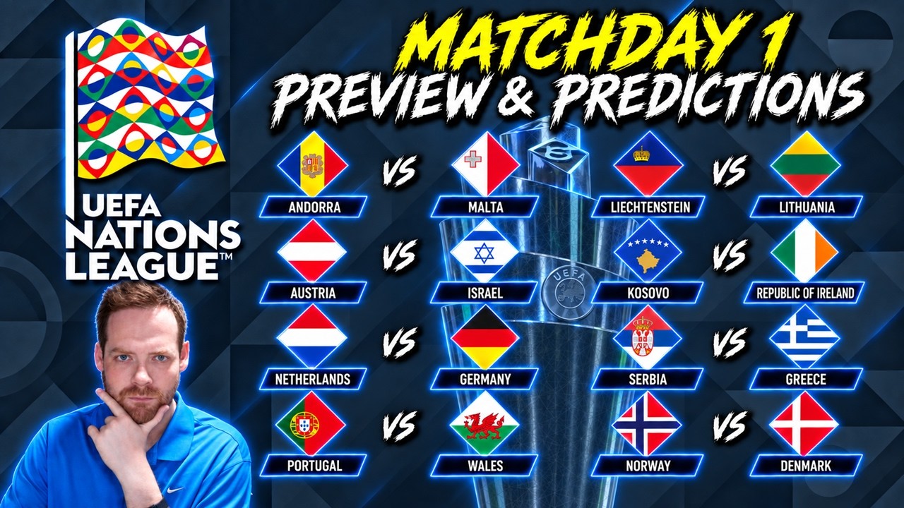 My UEFA Nations League Matchday 1 Preview and Predictions! 24th September 2026