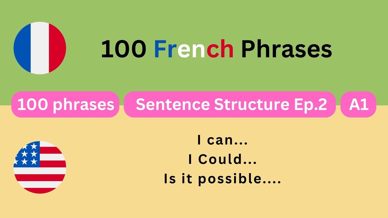 A1 French | 100 French Phrases: Express ability